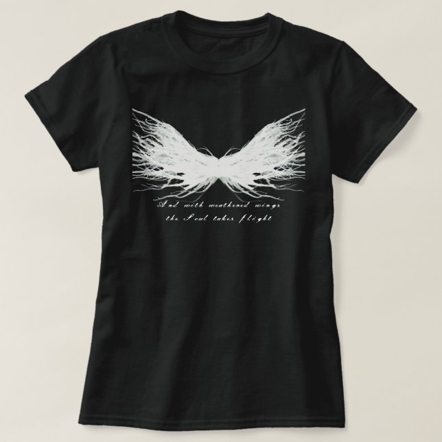 Camiseta Virtues Abstract White Wings Alcohol Ink Art (Diseño del anverso)