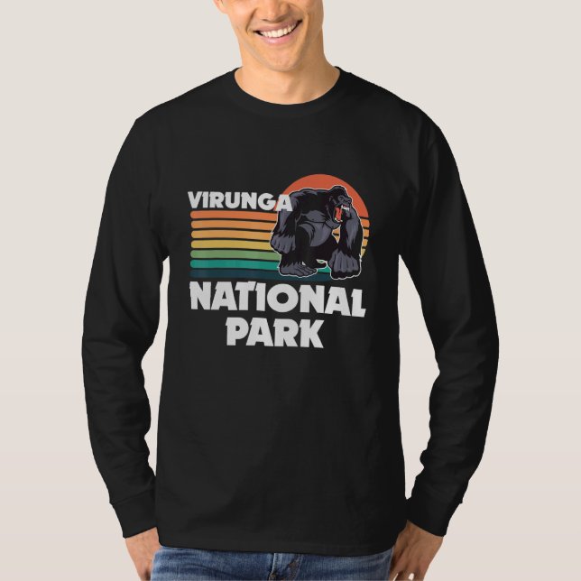 Camiseta Virunga Park in Africa Gorilla Safari Souvenir Con (Anverso)