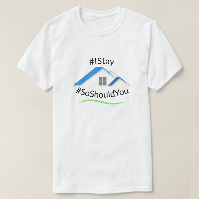 Camiseta Virus de la gripe pandémica #stayhome (Diseño del anverso)