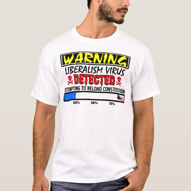 Camiseta ¡Virus del liberalismo detectado! (Anverso)