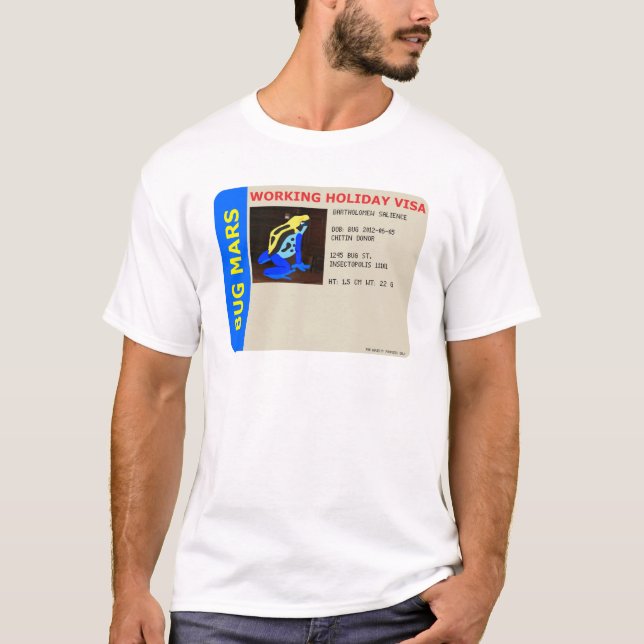 Camiseta Visa de Marte del insecto (Anverso)