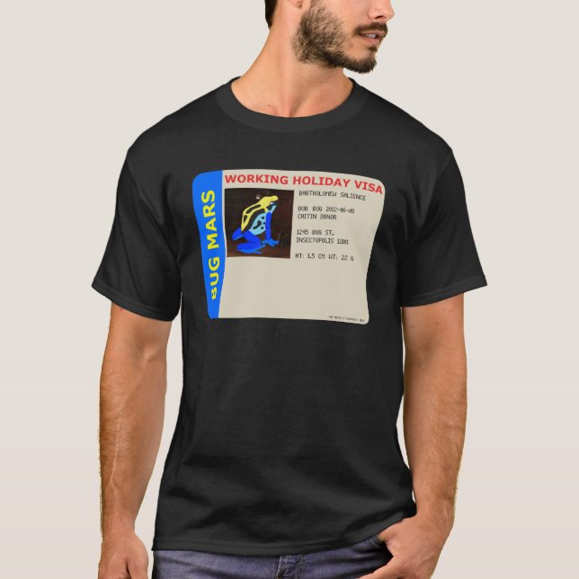 Camiseta Visa de Marte del insecto (Anverso)
