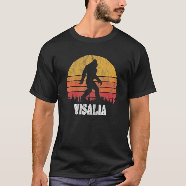 Camiseta Visalia Vintage Ochenta Bigoot Retro Sunset (Anverso)