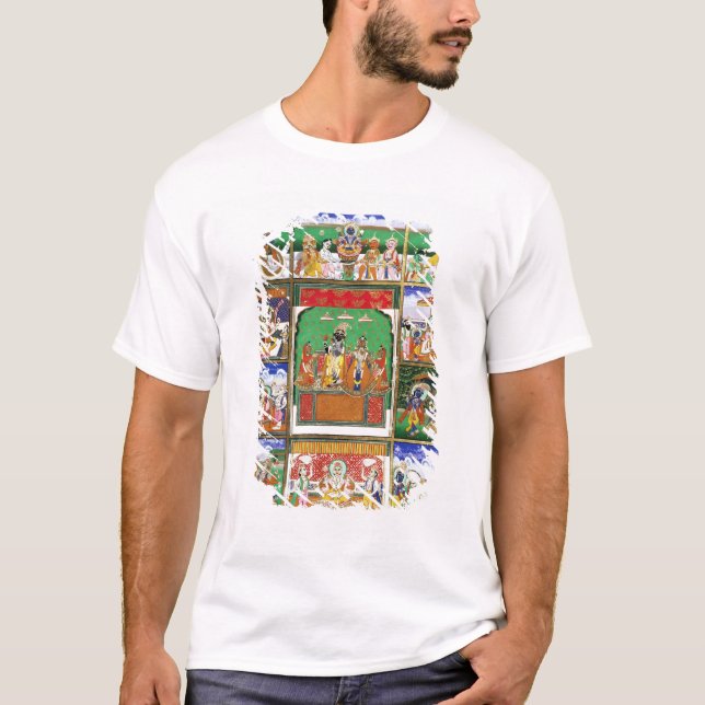 Camiseta Vishnu en el centro de sus diez avatares, Jaipur, (Anverso)