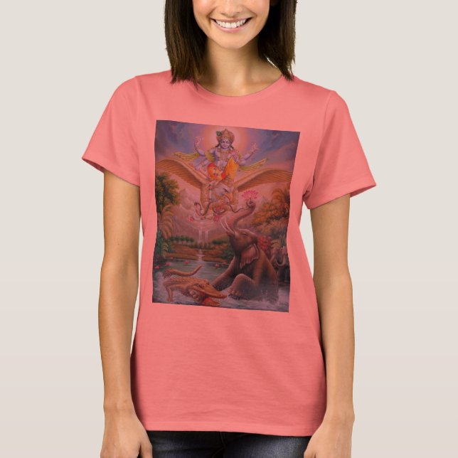 Camiseta vishnu garuda gajendra makara (Anverso)