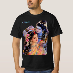 Camiseta VISHNX Amor Divino Señor Shiva y Parvati Gráfico