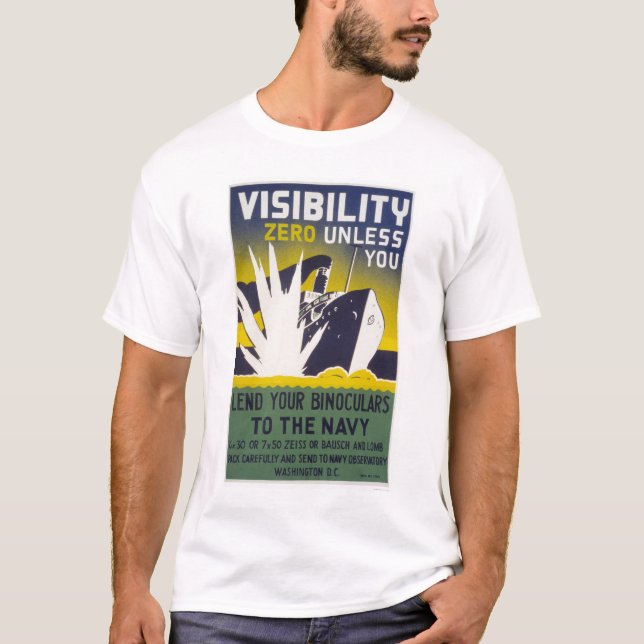 Camiseta Visibilidad cero a menos que usted preste los (Anverso)