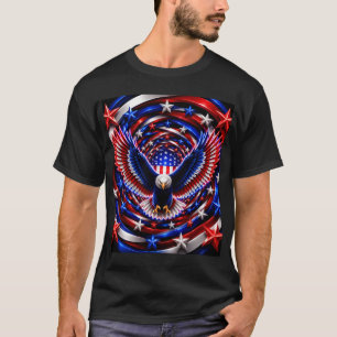 Camiseta Visión Americana Espiral – Águila Patriótica Óptic
