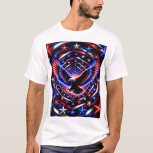 Camiseta Visión Americana Espiral – Águila Patriótica Óptic