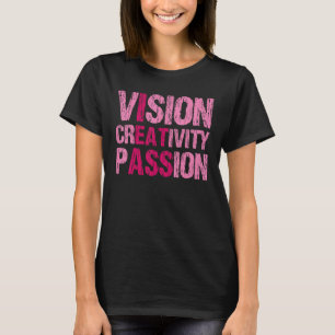 Camiseta Visión Creatividad Pasión Divertida Vintage