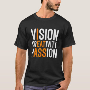 Camiseta Visión Creatividad Pasión Graciosa Meme Hombres Hu