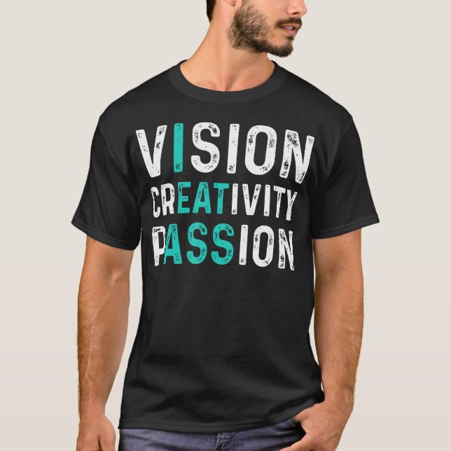 Camiseta Visión Creatividad Pasión Vintage (Anverso)