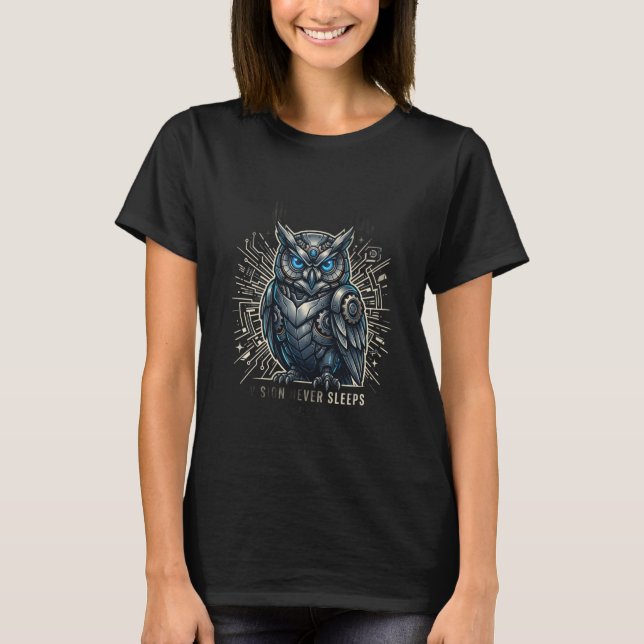 Camiseta Visión de Búho Cibernético (Anverso)