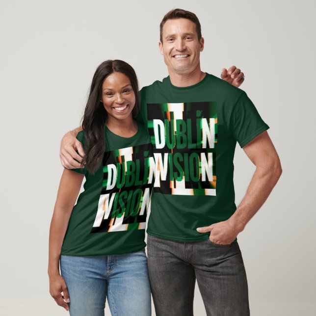 Camiseta Visión de Dublín Glitch Día de San Patricio (Unisexo)