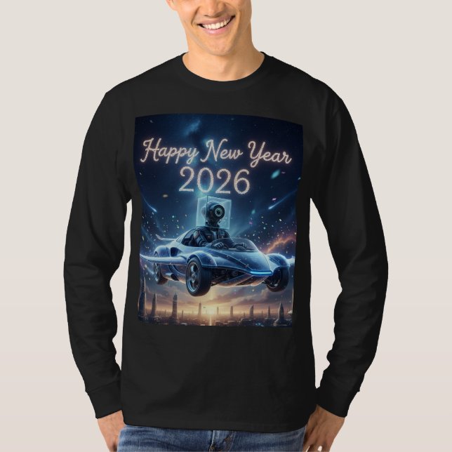 Camiseta Visión de IA: El primer viaje del robot a 2026  (Anverso)