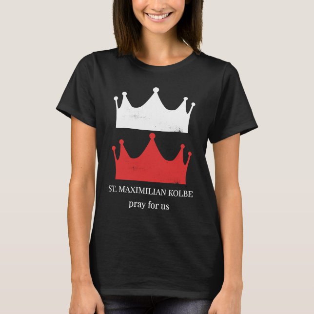 Camiseta Visión de San Maximiliano Kolbe Dos Coronas De Bla (Anverso)