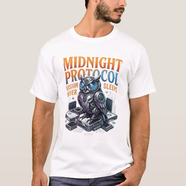 Camiseta Visión del Protocolo de Medianoche Nunca Duerme Ci (Anverso)