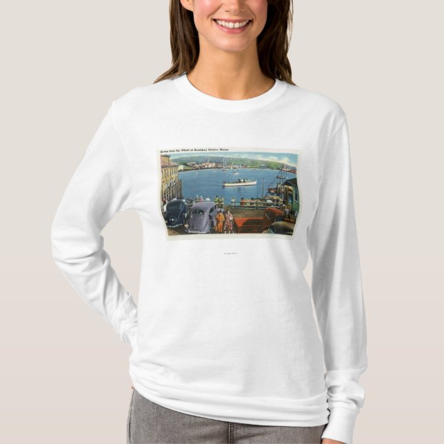 Camiseta Visión escénica desde el muelle, los barcos y los (Anverso)