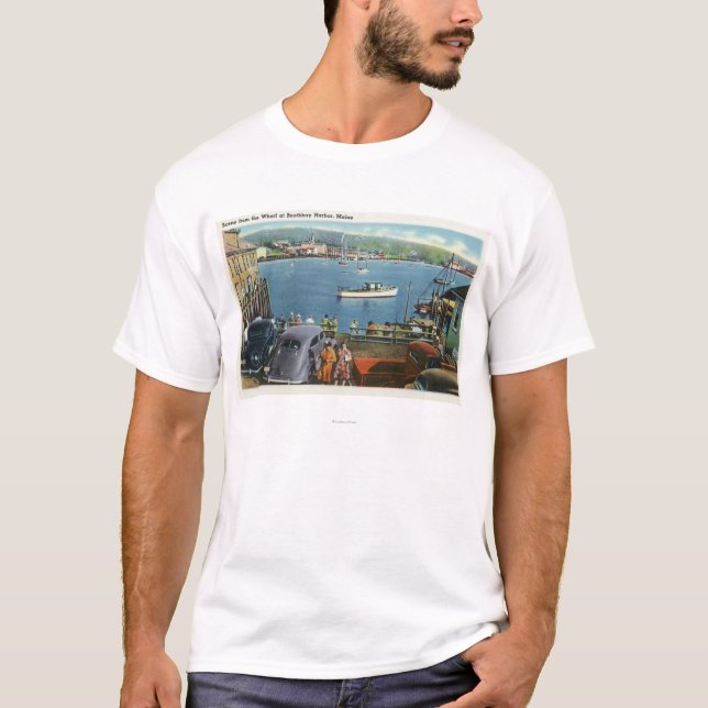 Camiseta Visión escénica desde el muelle, los barcos y los (Anverso)