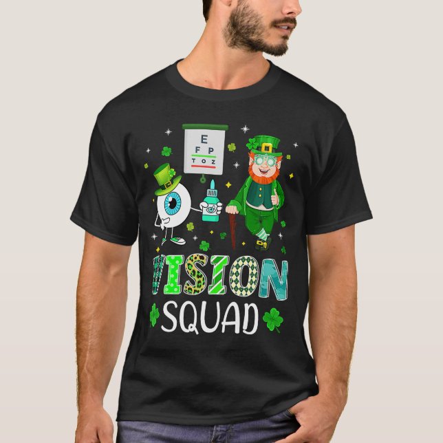 Camiseta Vision Squad Leprechaun Optometrist Shamrock St Pa (Anverso)