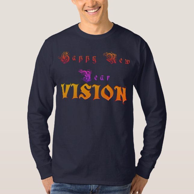 Camiseta Vision Your Design Feliz Año Nuevo Hakunamatata Ha (Anverso)