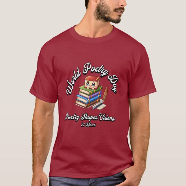 Camiseta Visiones de formas de poesía. Día Mundial de la Po (Anverso)