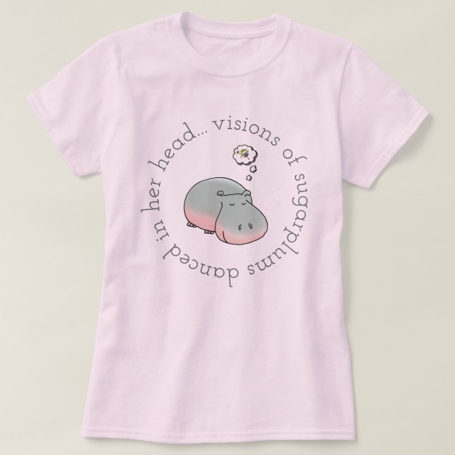 Camiseta Visiones de las ciruelas de azúcar de Hippo (Diseño del anverso)