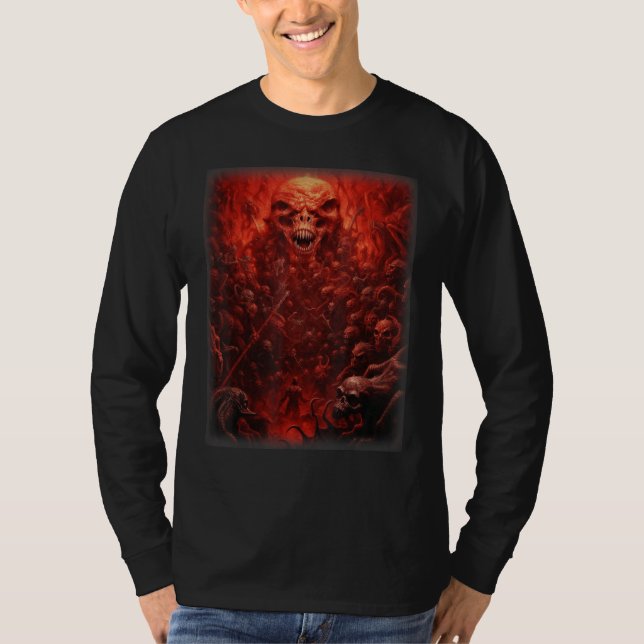 Camiseta Visions of Hell Satan Devils Demons Monster Skelet (Anverso)