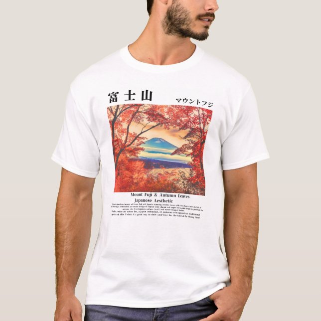 Camiseta Visit Japan – Mount Fuji & Autumn Leaves (Anverso)