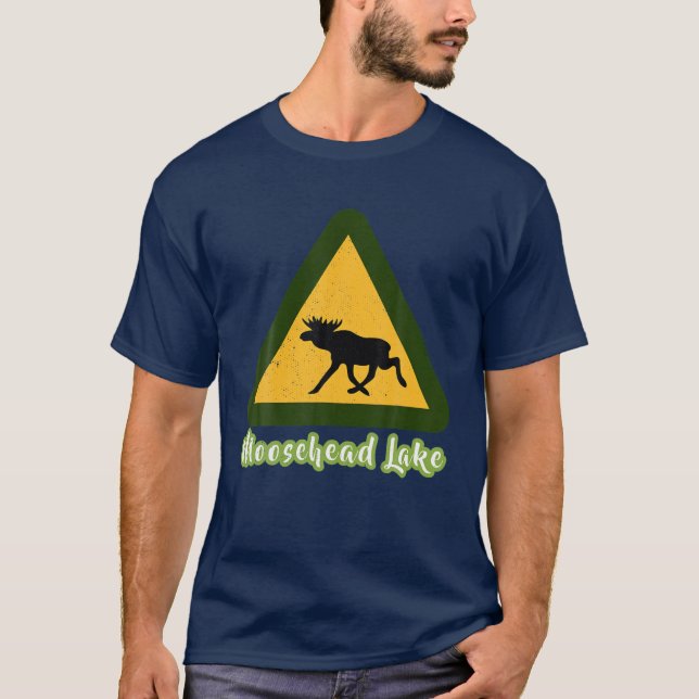 Camiseta Visita a Maine Moosehead Lake Moose Crossi (Anverso)