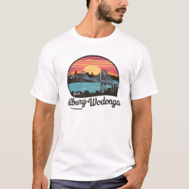 Camiseta Visita Albury Wodonga Australia City Retro Sunset