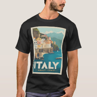 Camiseta Visita De Vintage A La Costa Italiana Amalfitana