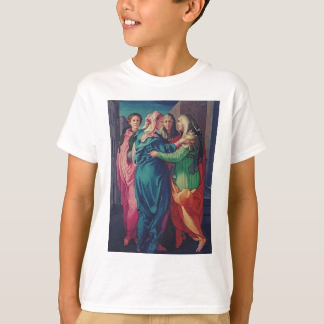 Camiseta Visita de Virgen por Pontormo (Anverso)