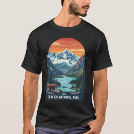 Camiseta Visita el Parque Nacional Glaciar - Montaña y Oso