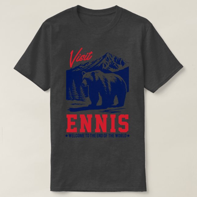 Camiseta Visita Ennis Alaska Original Estilo Faded (Diseño del anverso)