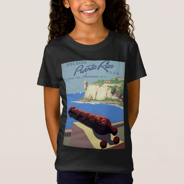 Camiseta Visita la Fortaleza El Morro, Puerto Rico, Viejo S (Anverso)