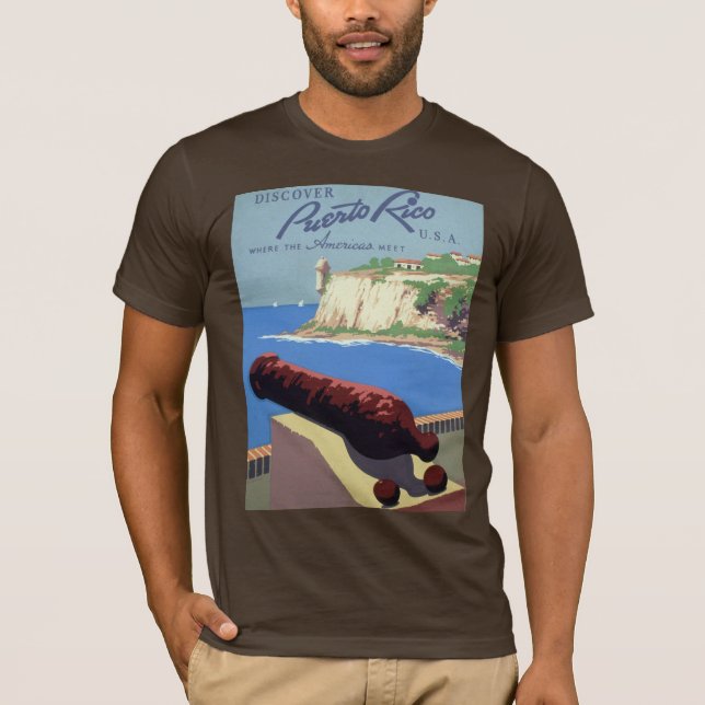 Camiseta Visita la Fortaleza El Morro, Puerto Rico, Viejo S (Anverso)