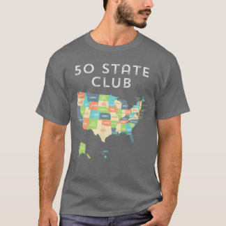 Camiseta Visita los 50 estados de EE. UU. mapa regalo para