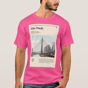 Camiseta Visita São Paulo Brasil (Afiche de Viajes)