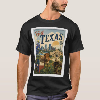 Camiseta Visita Texas Travel Vintage