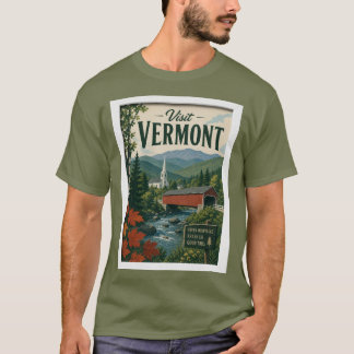 Camiseta Visita Vermont Travel Vintage