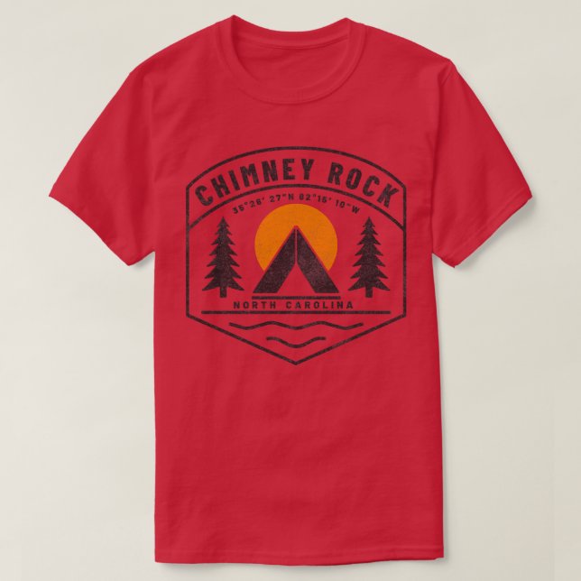 Camiseta Visitando NC Mountain Cities Chimney Rock NC (Diseño del anverso)