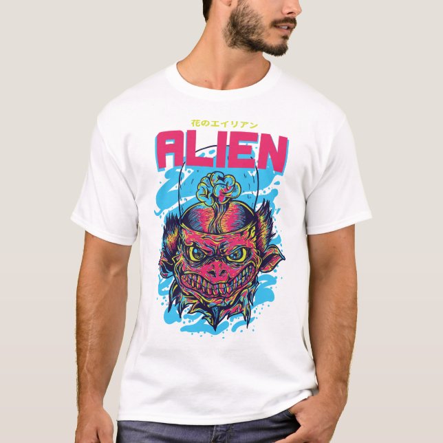 Camiseta Visitante cósmico: El diseño alienígena (Anverso)
