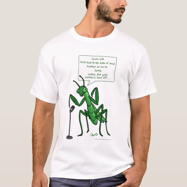 Camiseta Visitante de la mantis religiosa del square dance (Anverso)