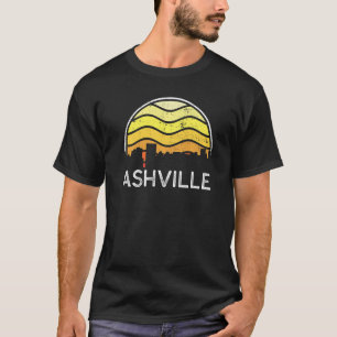 Camiseta Visitantes de Retro Ashville Skyline Vintage Urban