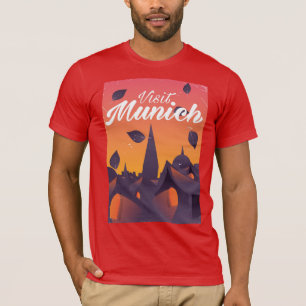 Camiseta Visitar el afiche de viaje de Munich Alemania