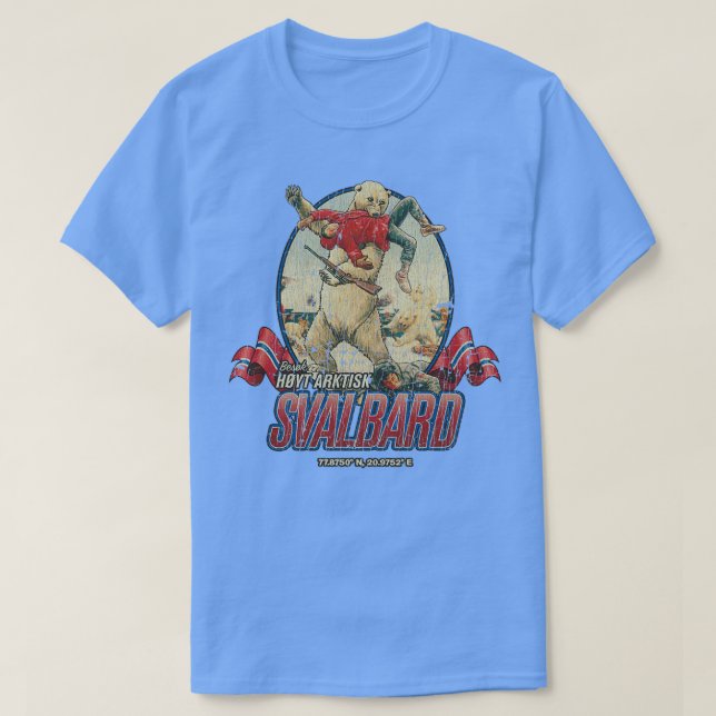 Camiseta Visitar el Alto Svalbard Ártico (Diseño del anverso)