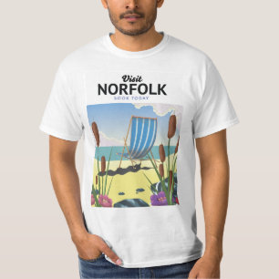 Camiseta Visite el afiche de viajes del Libro de Norfolk ho