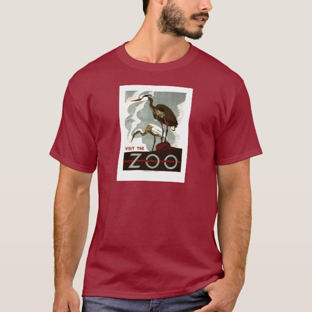 Camiseta Visite el parque zoológico - el poster de WPA - (Anverso)