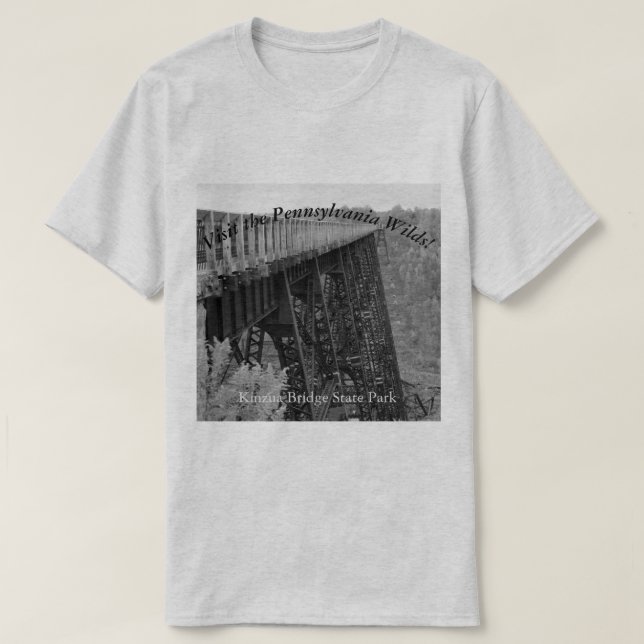 Camiseta Visite el Puente Kinzua de la PA Wilds Souvenir (Diseño del anverso)
